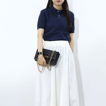 CELINE チェーンショルダーバッグ レザー ロゴ