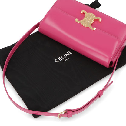 セリーヌ CELINE バッグ ショルダーバッグ レディース ピンク カーフスキン ラムスキン Triomphe トリオンフ レザー ハンドバッグ ロゴ 鞄 19414 3BF4