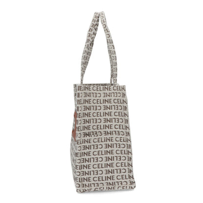セリーヌ CELINE バッグ トートバッグ レディース Large Cabas ラージ カバ ホワイト×ブラウン コットン レーヨン ロゴ トリオンフ テキスタイル 鞄 Natural Tan A4 大容量 19676 2FEF