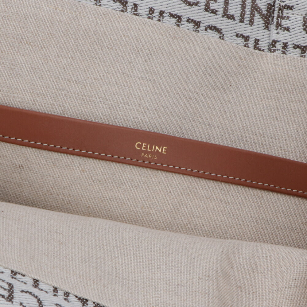 セリーヌ CELINE バッグ トートバッグ レディース Large Cabas ラージ カバ ホワイト×ブラウン コットン レーヨン ロゴ トリオンフ テキスタイル 鞄 Natural Tan A4 大容量 19676 2FEF