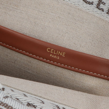 セリーヌ CELINE バッグ ハンドバッグ レディース Small Cabas Tice スモール カバ タイス オフホワイト テキスタイル カーフスキン ロゴ 総柄 トリオンフ ショルダーバッグ 2way 鞄 Natural Tan 19916 2FEF