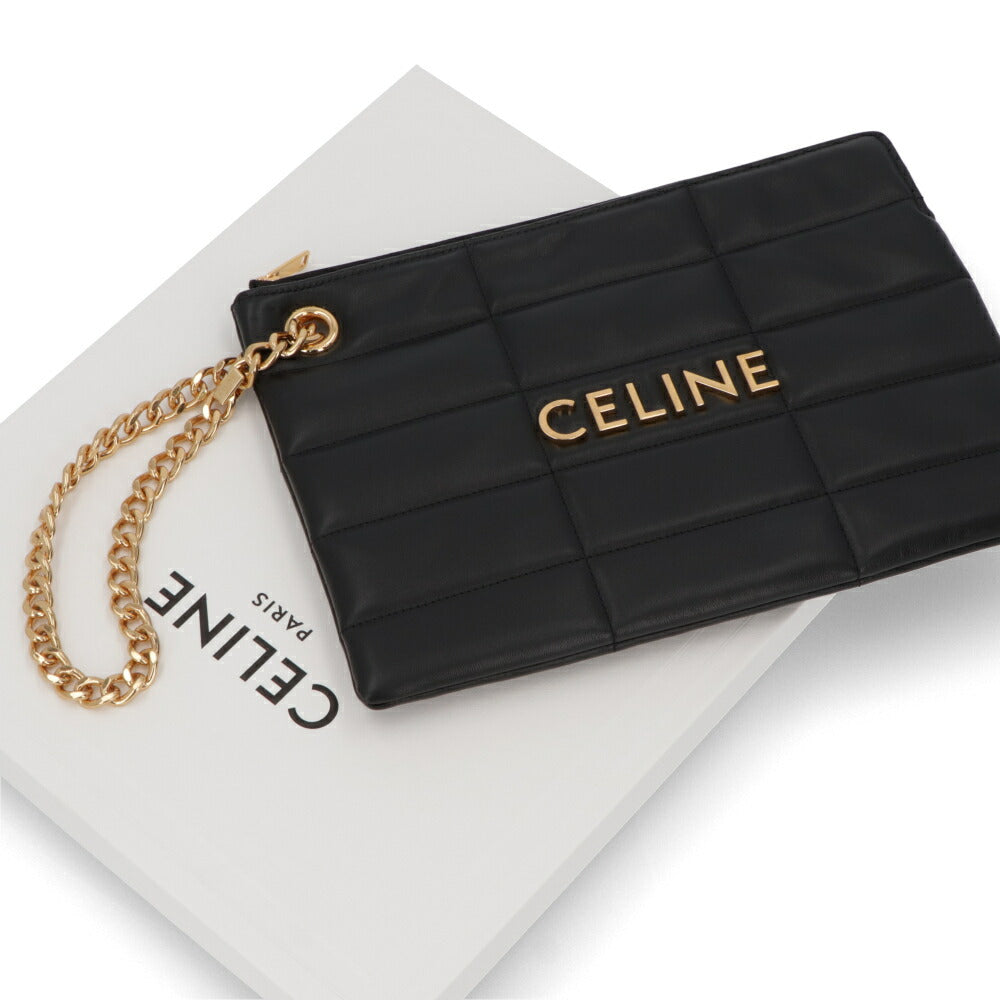 CELINE クラッチ ブラック チェーンバッグ クラッチバッグ 10L58 3EWJ