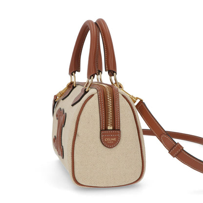 CELINE ハンドバッグ ナチュラル トリオンフ スモールボストン