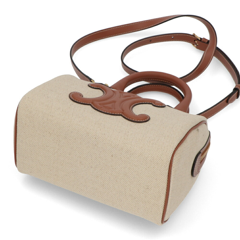 CELINE ハンドバッグ ナチュラル トリオンフ スモールボストン