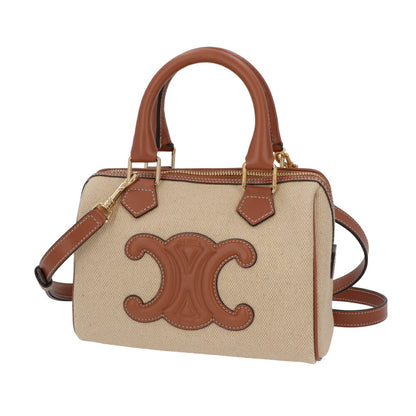 CELINE ハンドバッグ ナチュラル トリオンフ スモールボストン