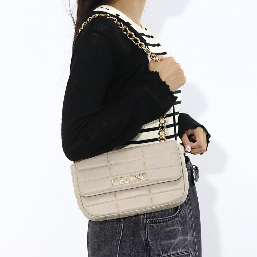 CELINE ショルダーバッグ チェーン マトラッセ キルティング