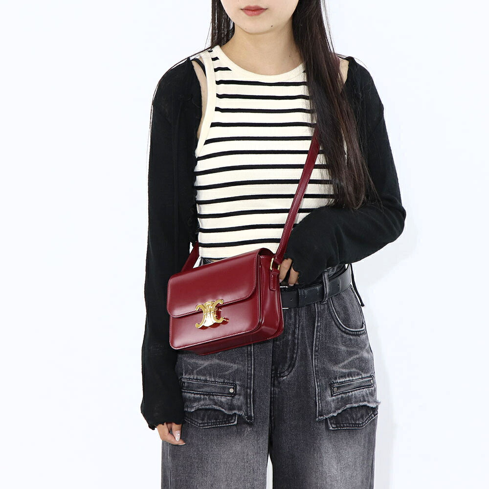 CELINE ショルダーバッグ トリオンフ スモール カーフスキン