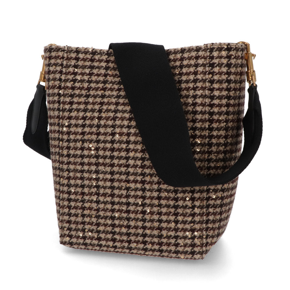 CELINE ショルダーバッグ サングル バケット スモール 千鳥柄
