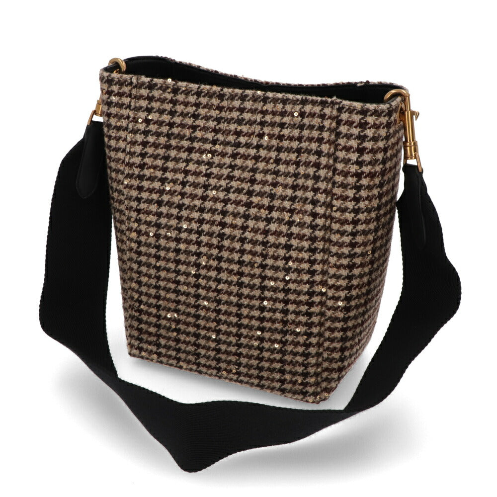 CELINE ショルダーバッグ サングル バケット スモール 千鳥柄