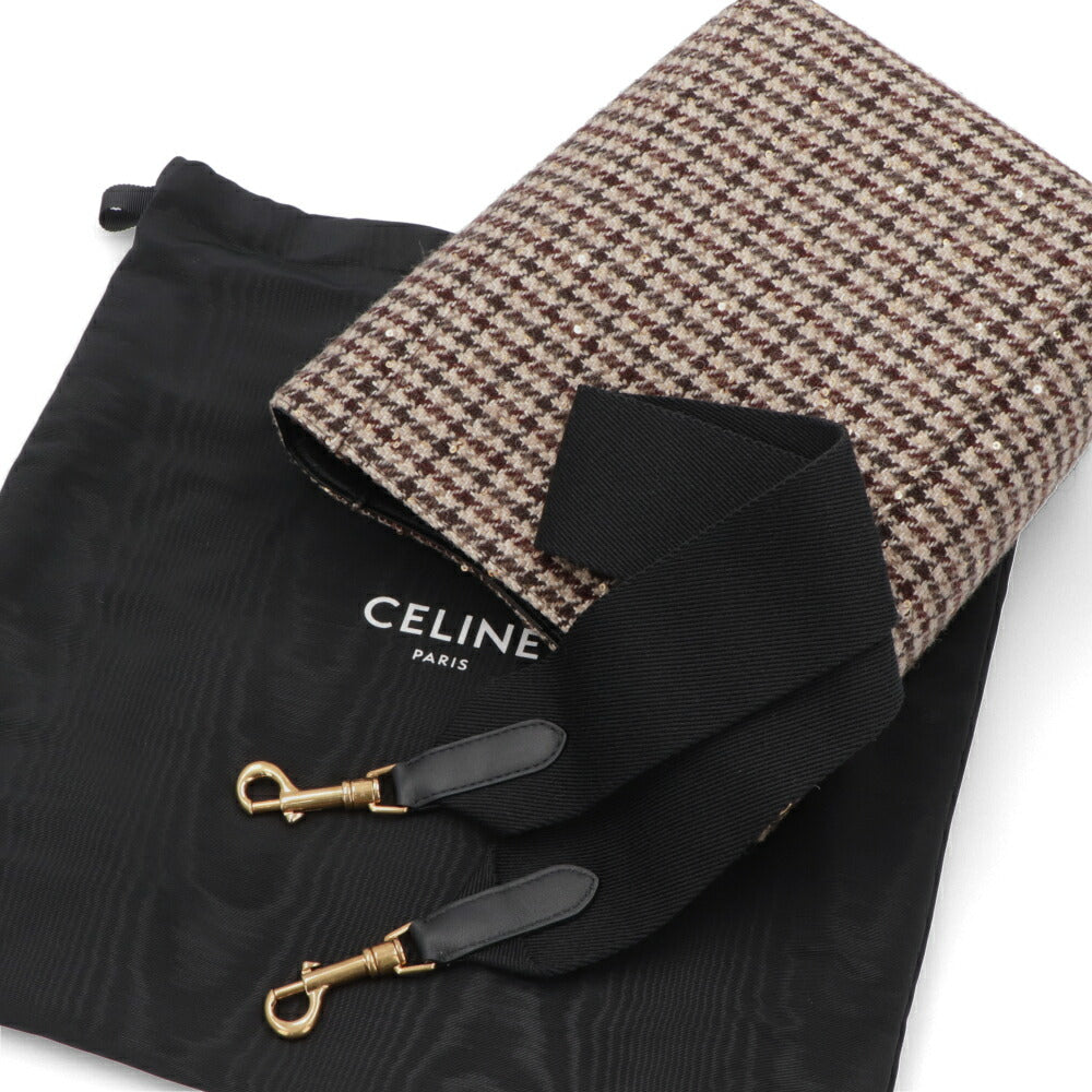 CELINE ショルダーバッグ サングル バケット スモール 千鳥柄