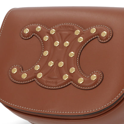 CELINE ショルダーバッグ フォルコ トリオンフ スタッズ