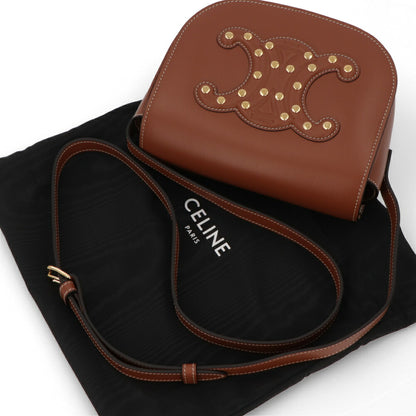 CELINE ショルダーバッグ フォルコ トリオンフ スタッズ