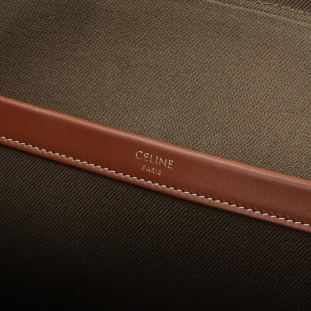 セリーヌ CELINE バッグ トートバッグ レディース ラージ カバタイス カーキ キャンバスカーフ トートバッグ キャンバスバッグ トリオンフ  刺繍ロゴ 19676 2EG9