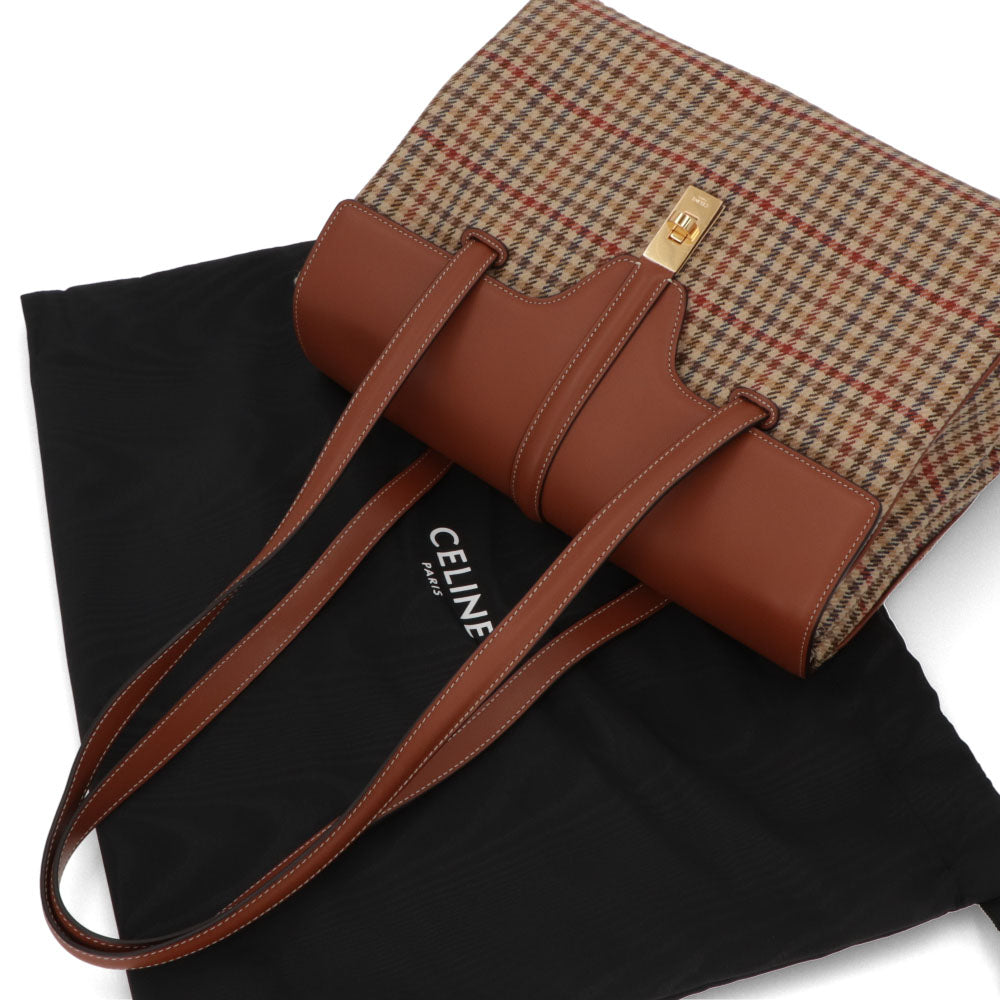 CELINE ハンドバッグ ミディアム ソフト 16 千鳥格子