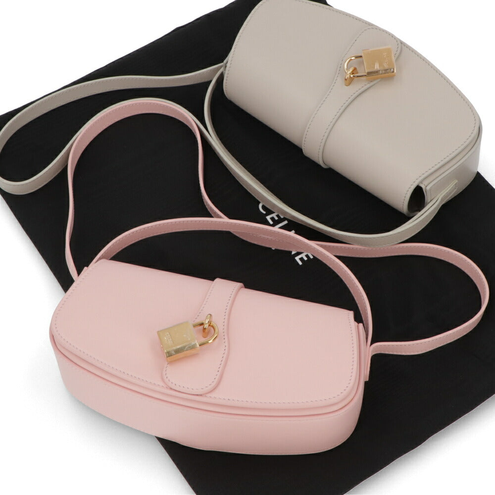 セリーヌ CELINE バッグ ショルダーバッグ レディース タブー クリーム パステルピンク スムースカーフスキン ハンドバッグ クラッチバッグ  カデナ 南京錠 10I59 3DQ1