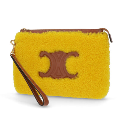 CELINE クラッチバッグ イエロー ムートン