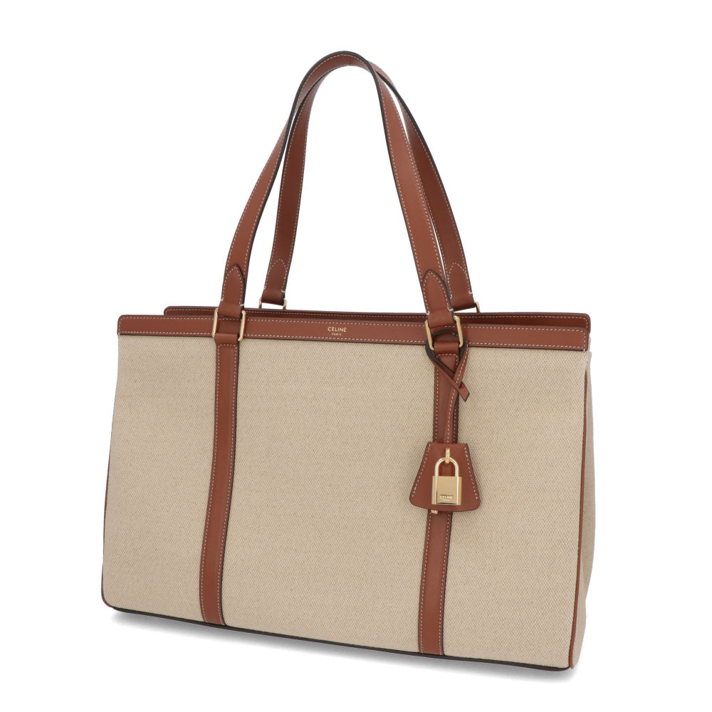CELINEトートバッグ ミディアム カバ トートバッグ  ベージュ ブラウン 19733 2DUH