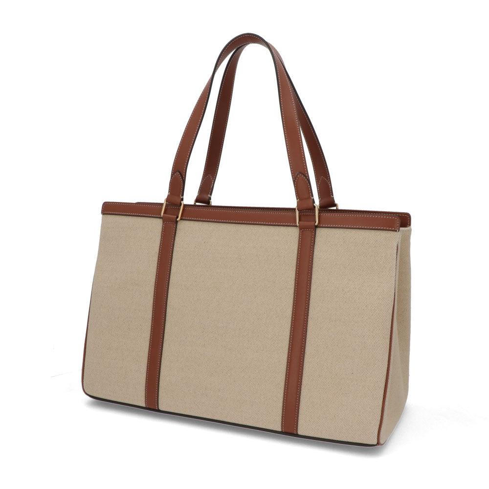 CÉLINE トートバッグ ベージュ/ブラウン CELINEトートバッグ ミディアム カバ トートバッグ ベージュ ブラウン