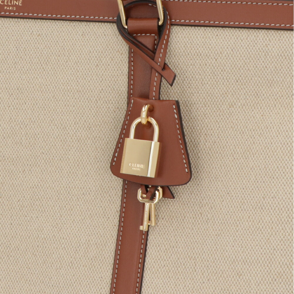 CELINEトートバッグ ミディアム カバ トートバッグ  ベージュ ブラウン 19733 2DUH