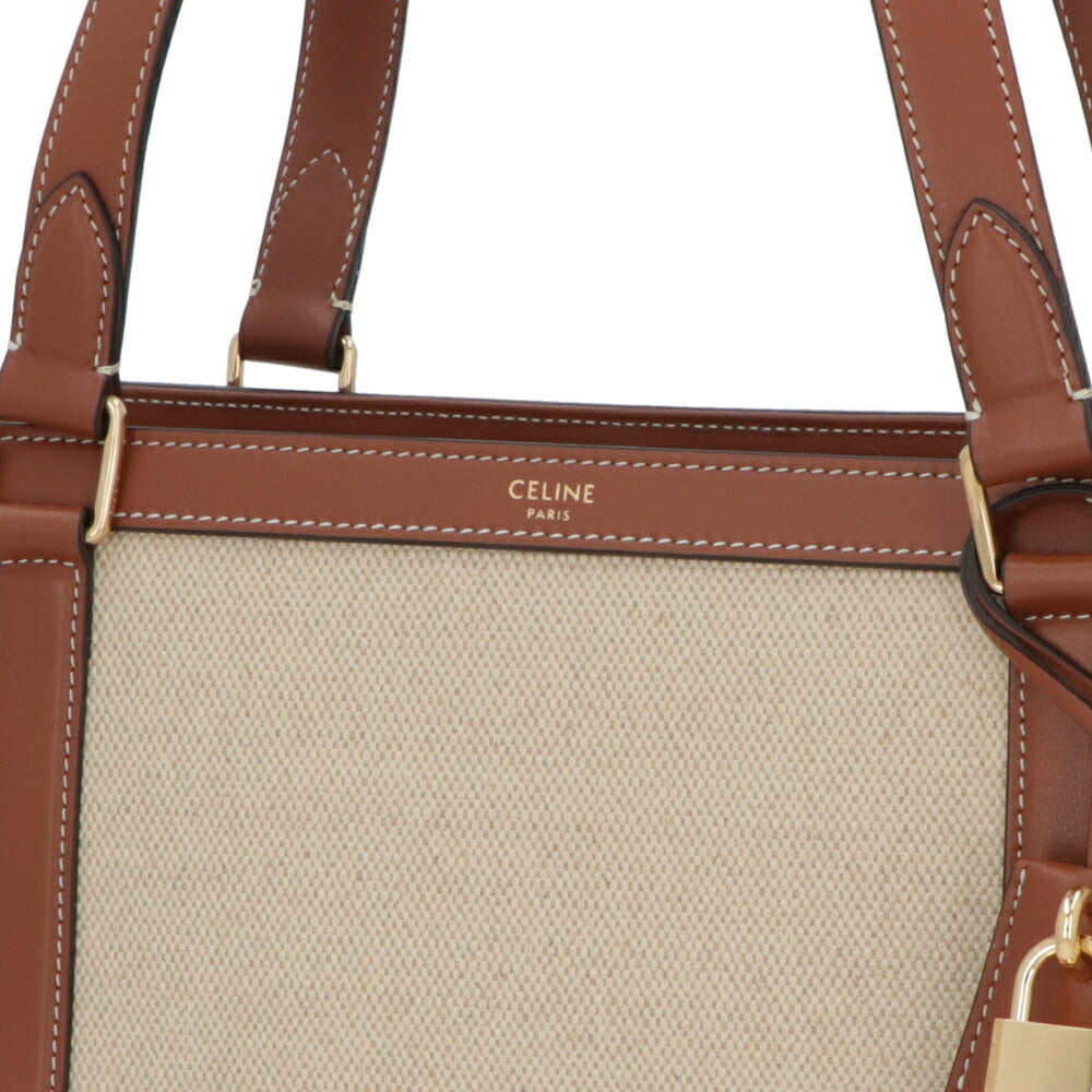 CELINEトートバッグ ミディアム カバ トートバッグ ベージュ ブラウン
