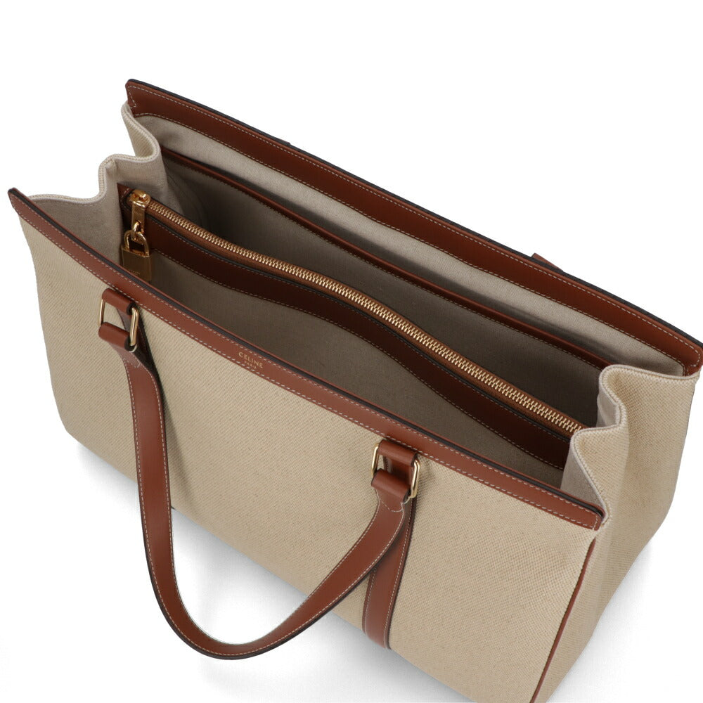 CELINEトートバッグ ミディアム カバ トートバッグ  ベージュ ブラウン 19733 2DUH