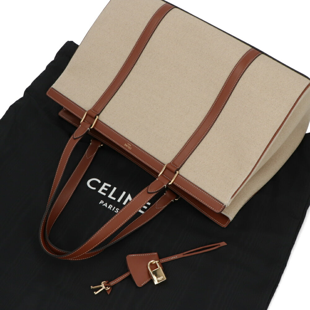 CELINEトートバッグ ミディアム カバ トートバッグ ベージュ ブラウン