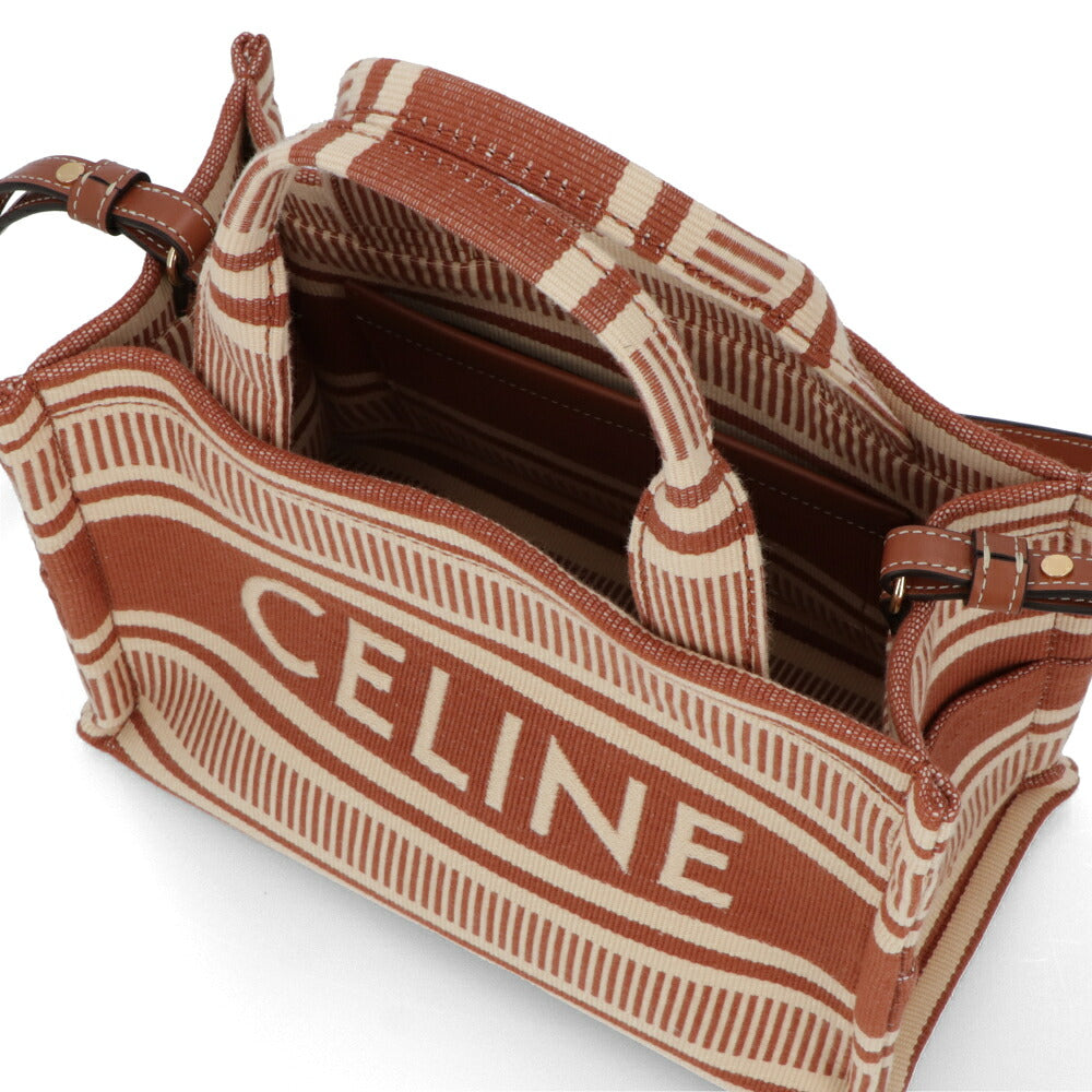 CELINEショルダーバッグ ブラウン×ベージュ トートバッグ  19916 2FU6