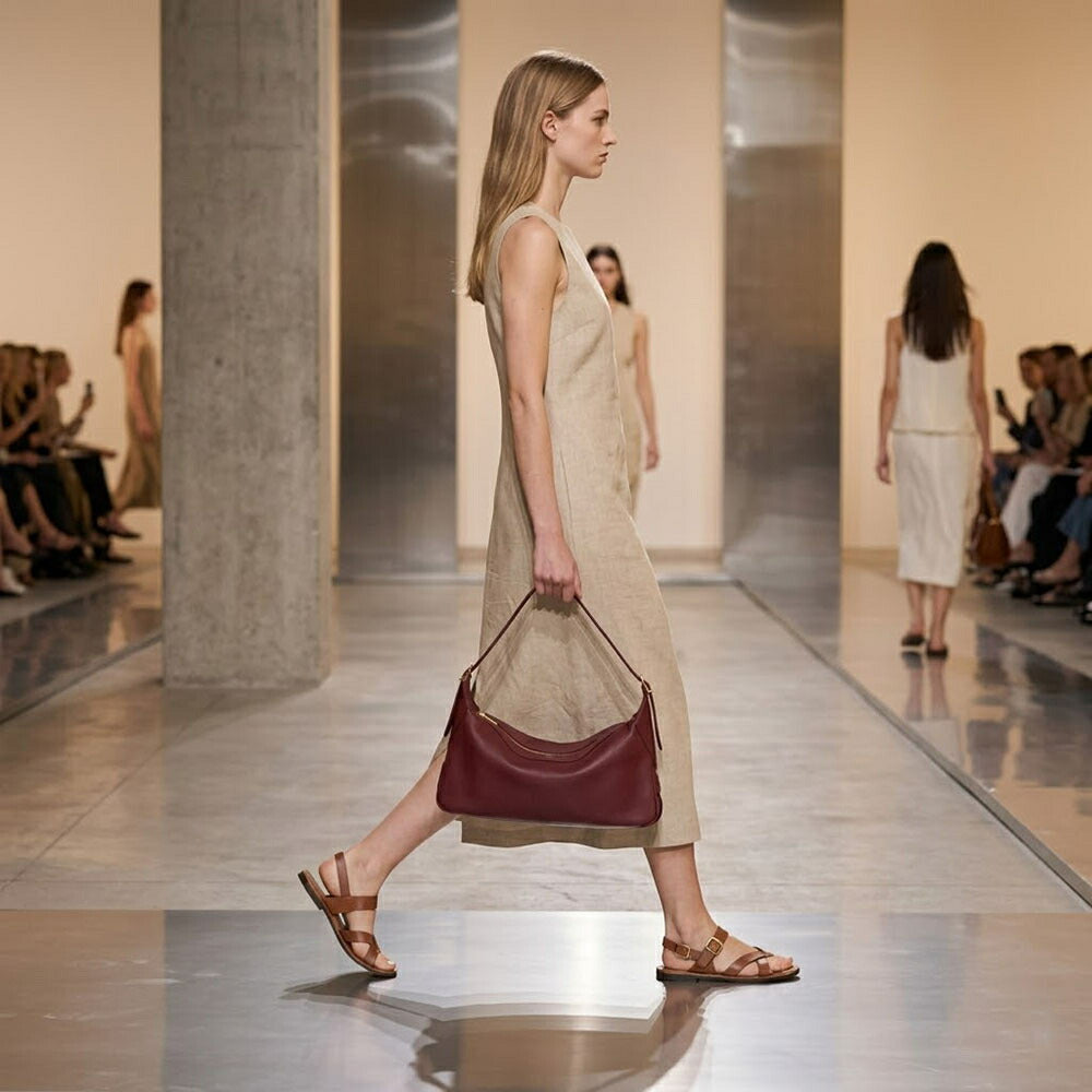 CELINE ショルダーバッグ ブラウン ワインレッド ROMY ワンショルダーバッグ 197443DPJ