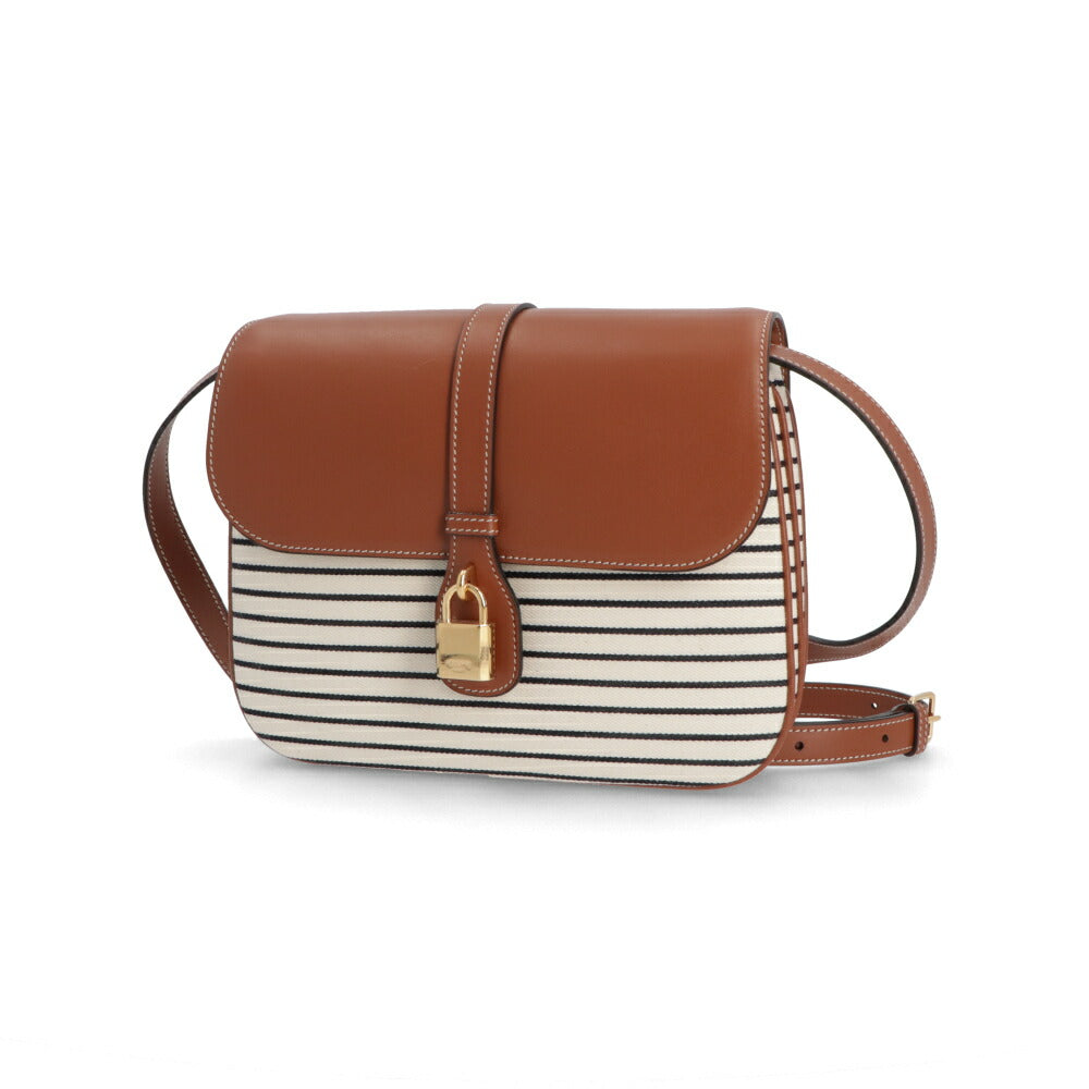 CELINE ショルダーバッグ ミディアム タブー ブラウン系 キャンバス クロスボディバッグ 196582DU1