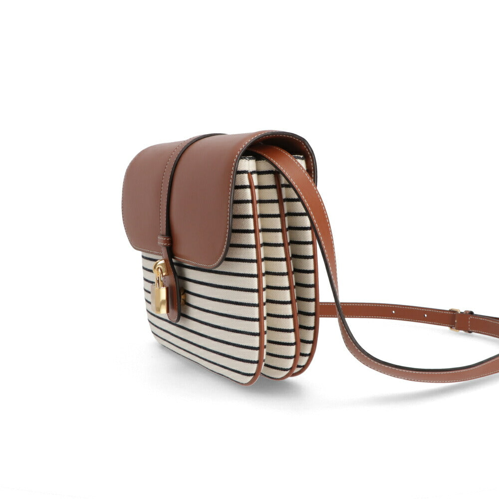 CELINE ショルダーバッグ ミディアム タブー ブラウン系 キャンバス クロスボディバッグ 196582DU1
