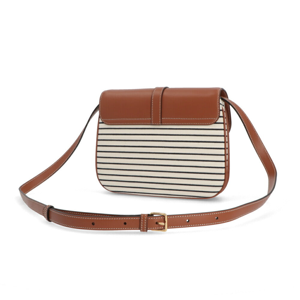 CELINE ショルダーバッグ ミディアム タブー ブラウン系 キャンバス クロスボディバッグ 196582DU1