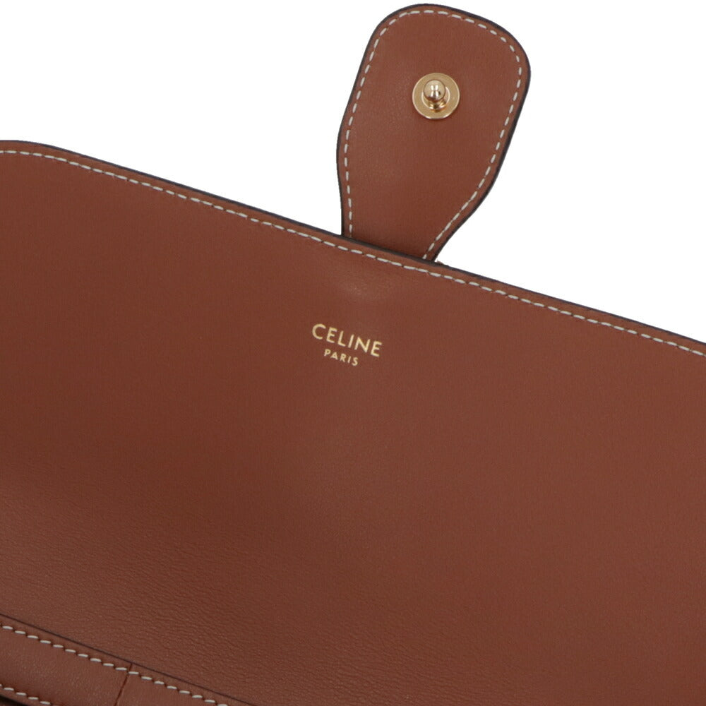 CELINE ショルダーバッグ ミディアム タブー ブラウン系 キャンバス クロスボディバッグ 196582DU1