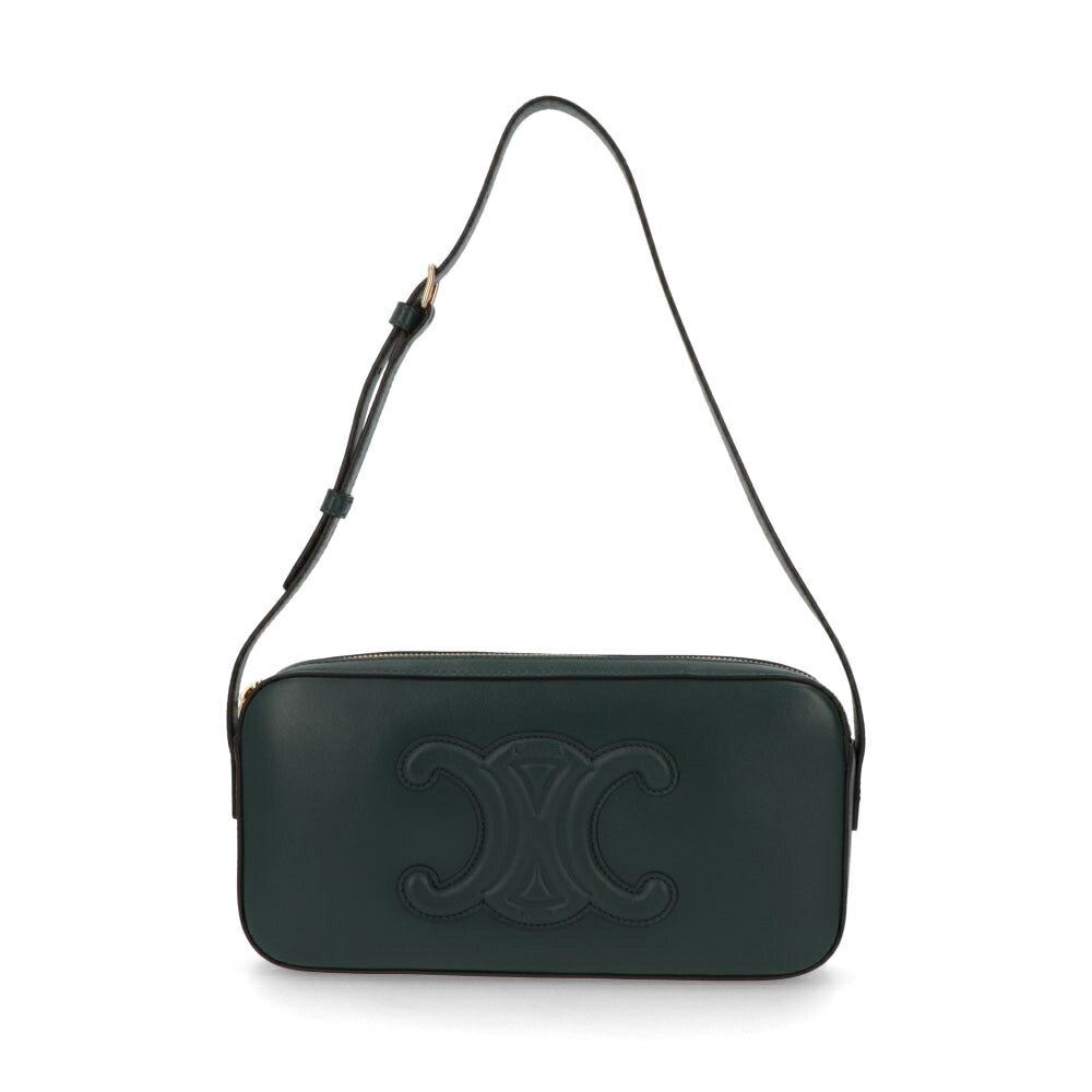 CELINE ショルダーバッグ ダークグリーン カメラバッグ トリオンフ 肩掛け 199183DU3