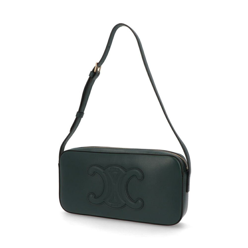 CELINE ショルダーバッグ ダークグリーン カメラバッグ トリオンフ 肩掛け 199183DU3