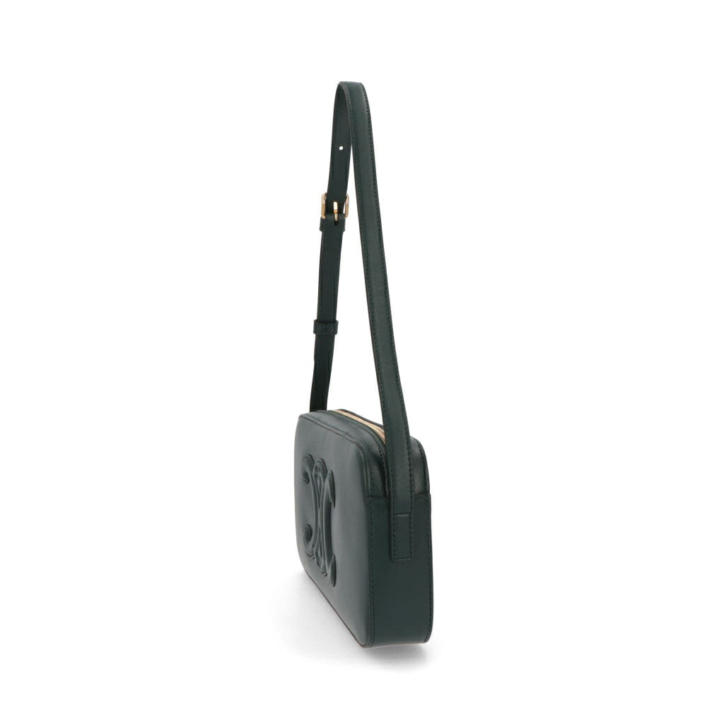 CELINE ショルダーバッグ ダークグリーン カメラバッグ トリオンフ 肩掛け 199183DU3