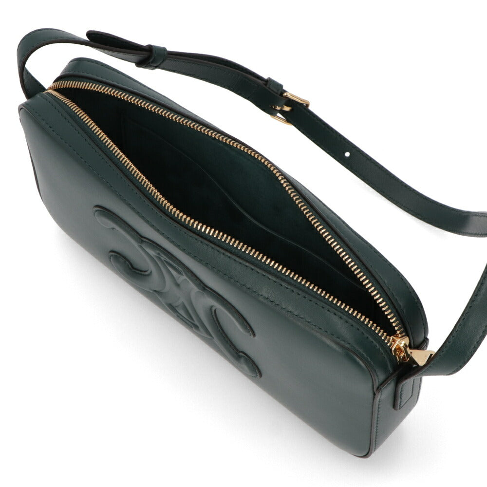 CELINE ショルダーバッグ ダークグリーン カメラバッグ トリオンフ 肩掛け 199183DU3