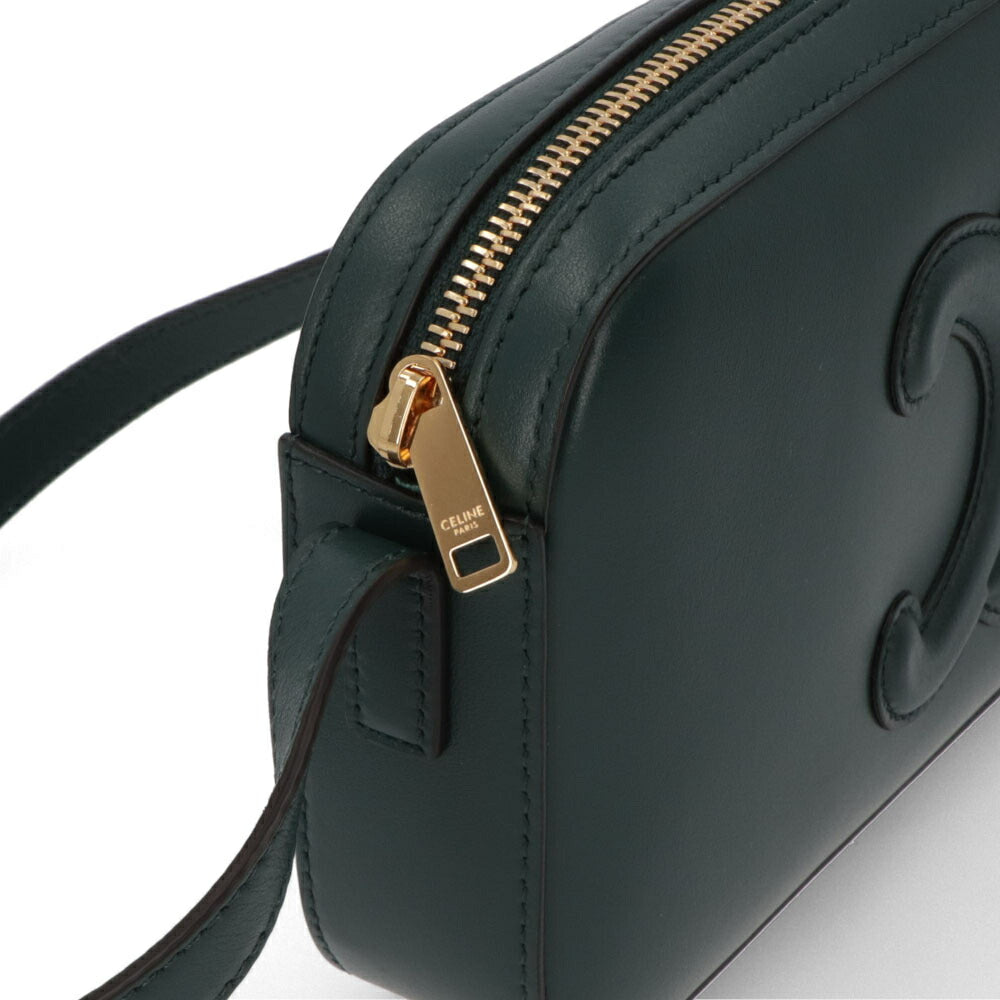 CELINE ショルダーバッグ ダークグリーン カメラバッグ トリオンフ 肩掛け 199183DU3