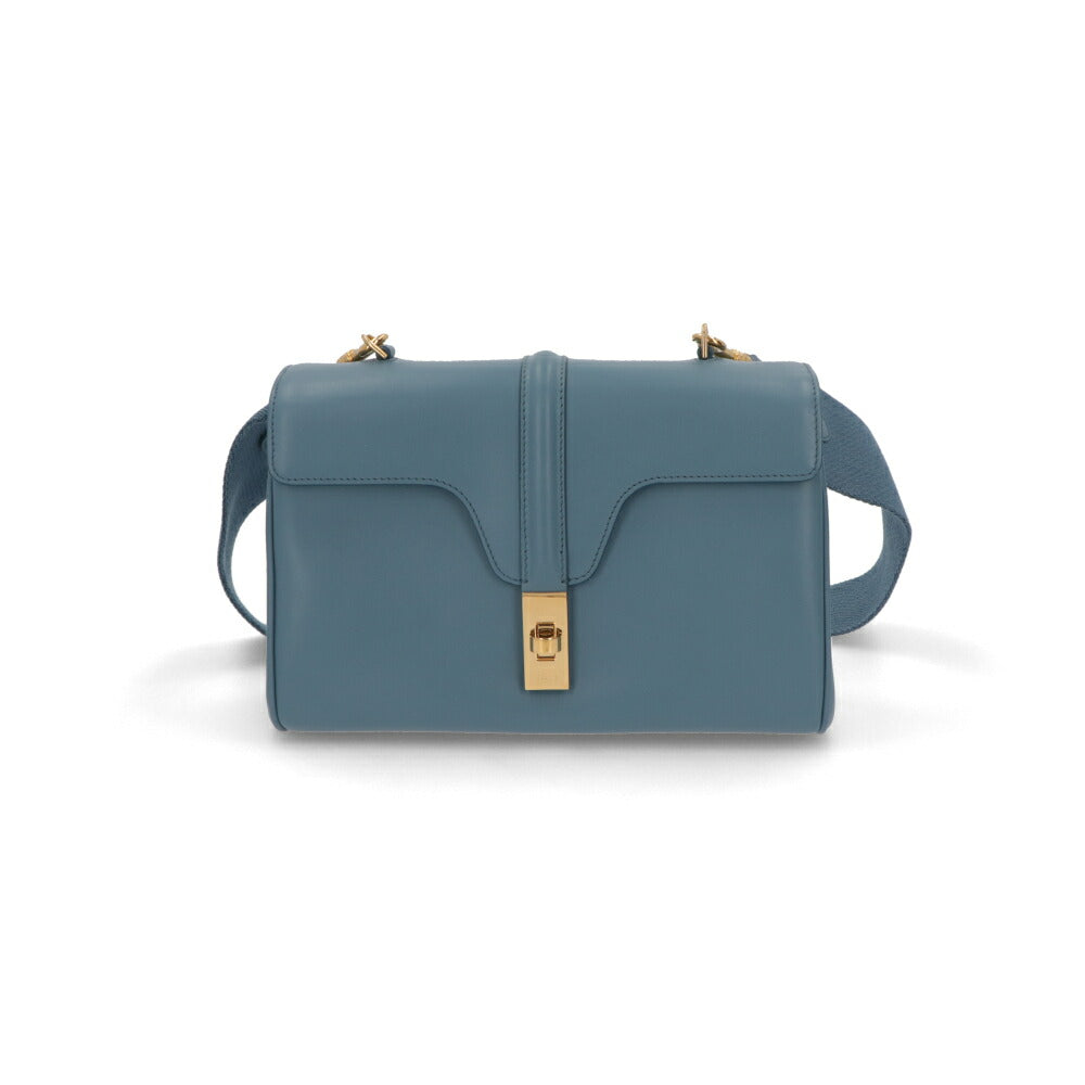 CELINE ショルダーバッグティーン ソフト 16 セーズ ブルー系 スムース クロスボディバッグ 196853CR4