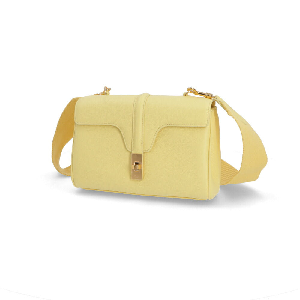 CELINE ショルダーバッグ ティーン ソフト 16 セーズ イエロー クロスボディバッグ 196853CR8