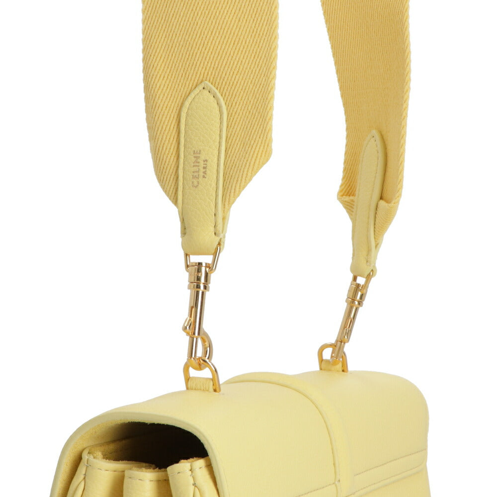 CELINE ショルダーバッグ ティーン ソフト 16 セーズ イエロー クロスボディバッグ 196853CR8