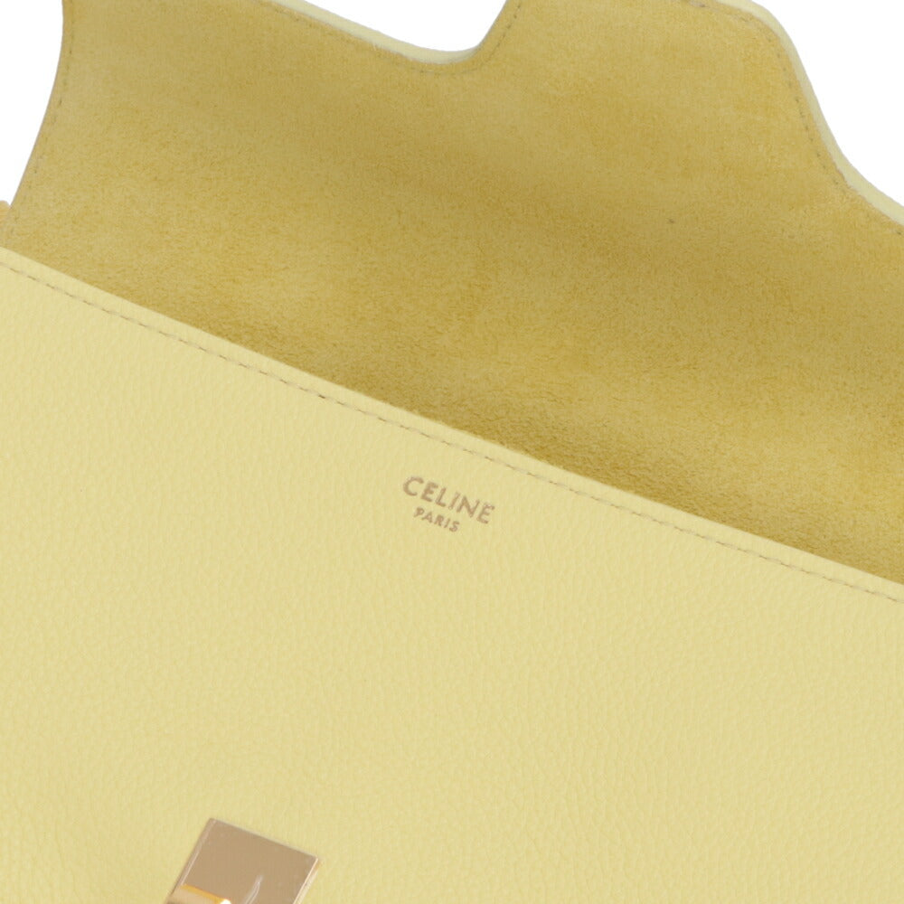 CELINE ショルダーバッグ ティーン ソフト 16 セーズ イエロー クロスボディバッグ 196853CR8