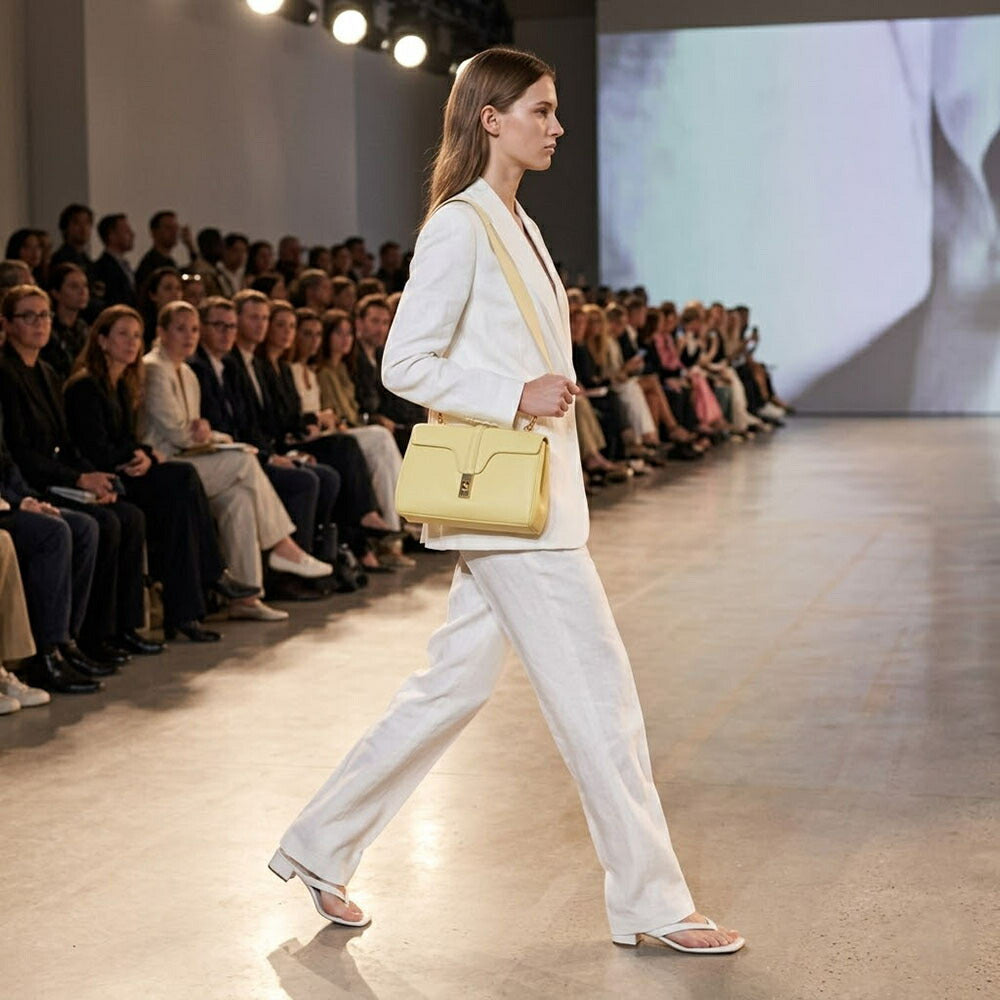CELINE ショルダーバッグ ティーン ソフト 16 セーズ イエロー クロスボディバッグ 196853CR8