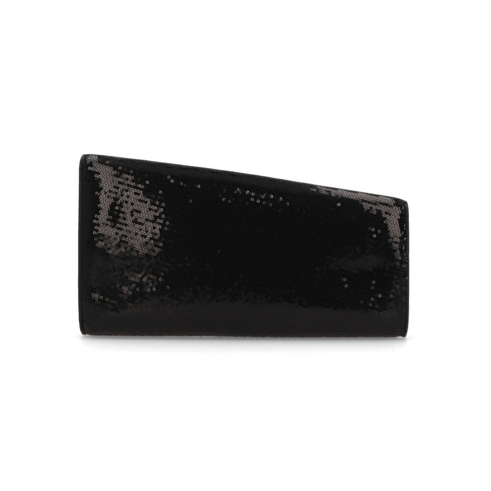 CELINE クラッチバッグ ブラック アシンメトリッククラッチ ゴールド金具 11076 3ER7