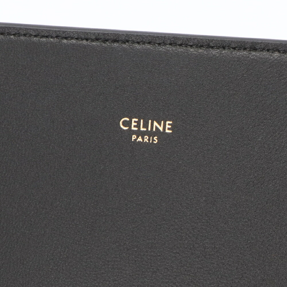 CELINE クラッチバッグ ブラック アシンメトリッククラッチ ゴールド