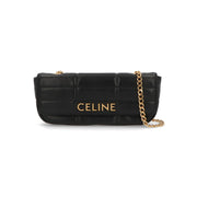 CELINE ショルダーバッグ Matelasse Monochrome Chain Shoulder Bag ブラック チェーン キルティング ミニバッグ 11184 3EPZ
