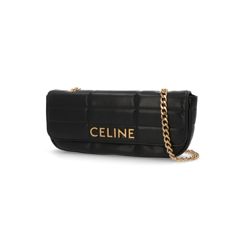 CELINE ショルダーバッグ Matelasse Monochrome Chain Shoulder Bag ブラック チェーン キルティング ミニバッグ 11184 3EPZ