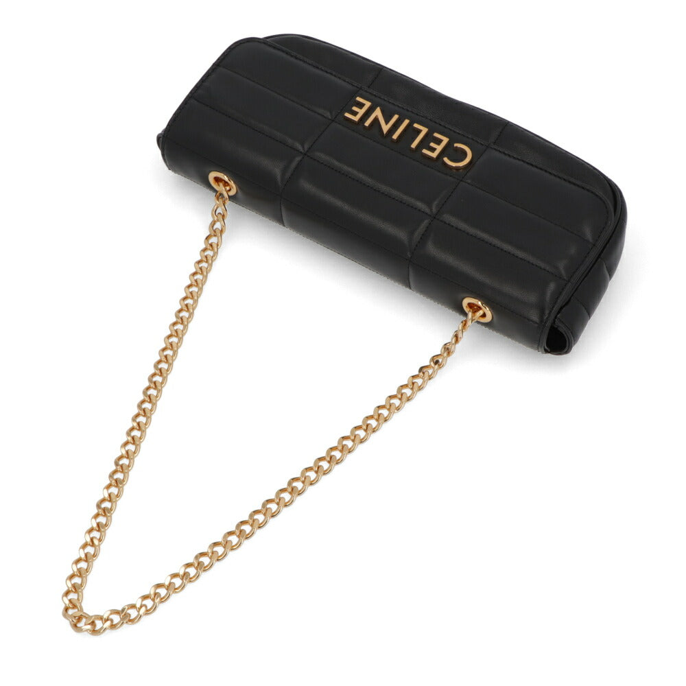 CELINE ショルダーバッグ Matelasse Monochrome Chain Shoulder Bag ブラック チェーン キルティング ミニバッグ 11184 3EPZ