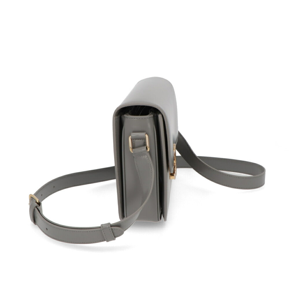 CELINE ショルダーバッグ CLASSIQUE MEDIUM TRIOMPHE BAG ベージュ系 ライトブルー グレー ブラウン トリオンフ ミニバッグ 18736 3BF4