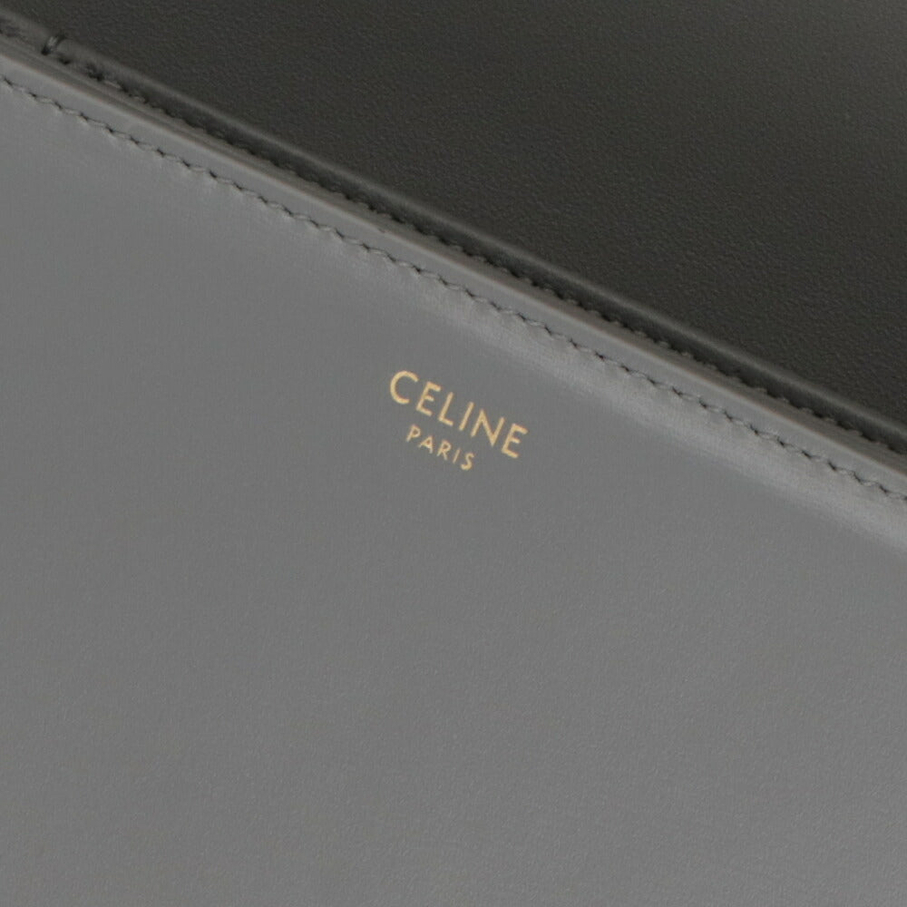 CELINE ショルダーバッグ CLASSIQUE MEDIUM TRIOMPHE BAG ベージュ系 ライトブルー グレー ブラウン トリオンフ ミニバッグ 18736 3BF4