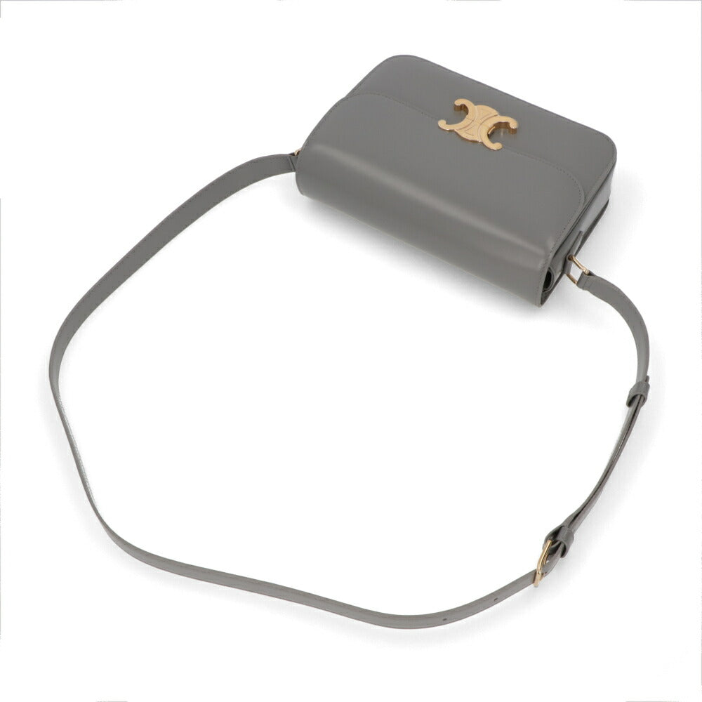 CELINE ショルダーバッグ CLASSIQUE MEDIUM TRIOMPHE BAG ベージュ系 ライトブルー グレー ブラウン トリオンフ ミニバッグ 18736 3BF4